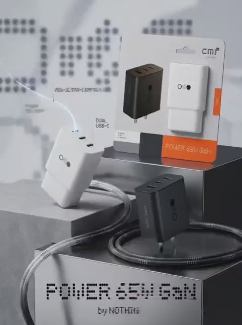 65W GaN Charger Adapter Super Fast Charging Compatible with Nothing Phone 3, 3a,2a / CMF Phone&nbsp; Black